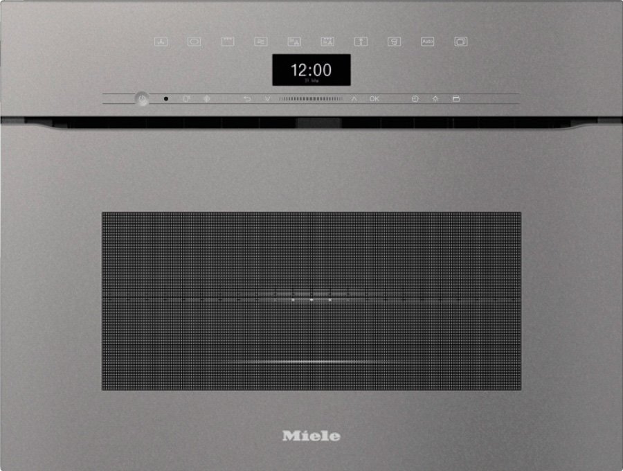Духовой шкаф с СВЧ с фасадом без ручек Miele H 7440 BMX GRGR